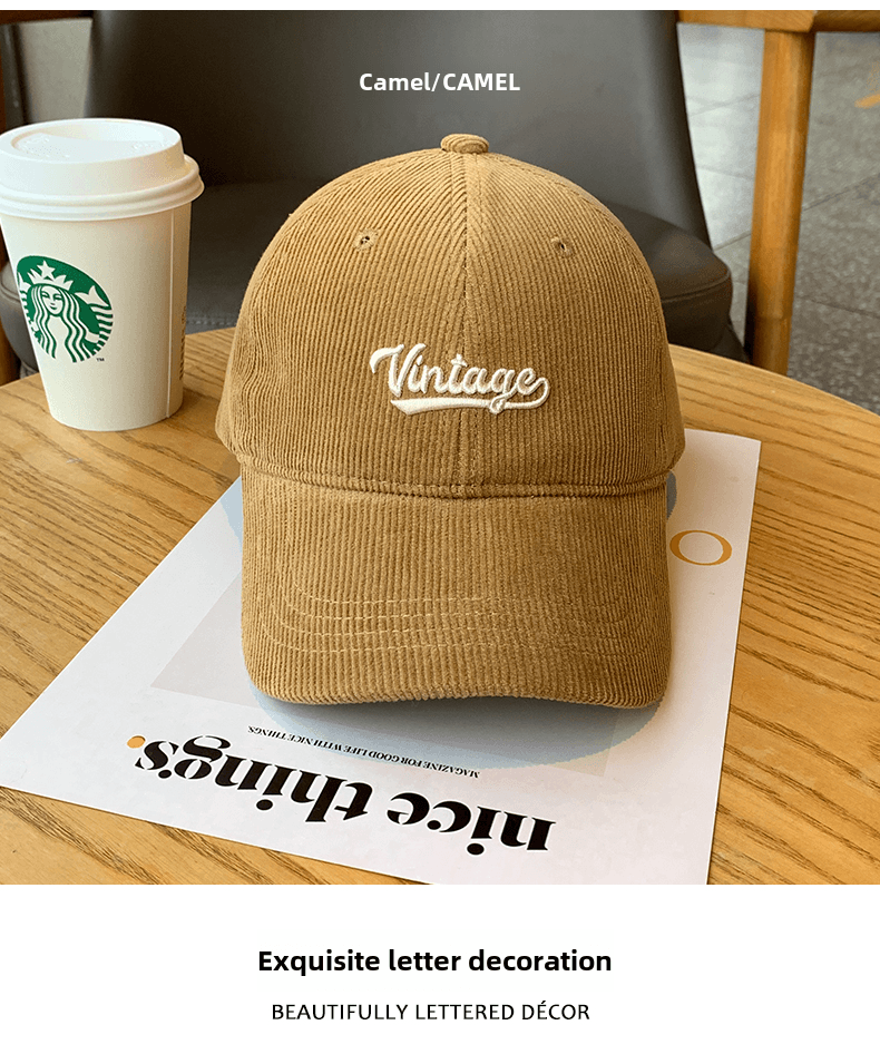キャップ　メンズ　おしゃれ　コーデュロイ　ベースボールキャップ