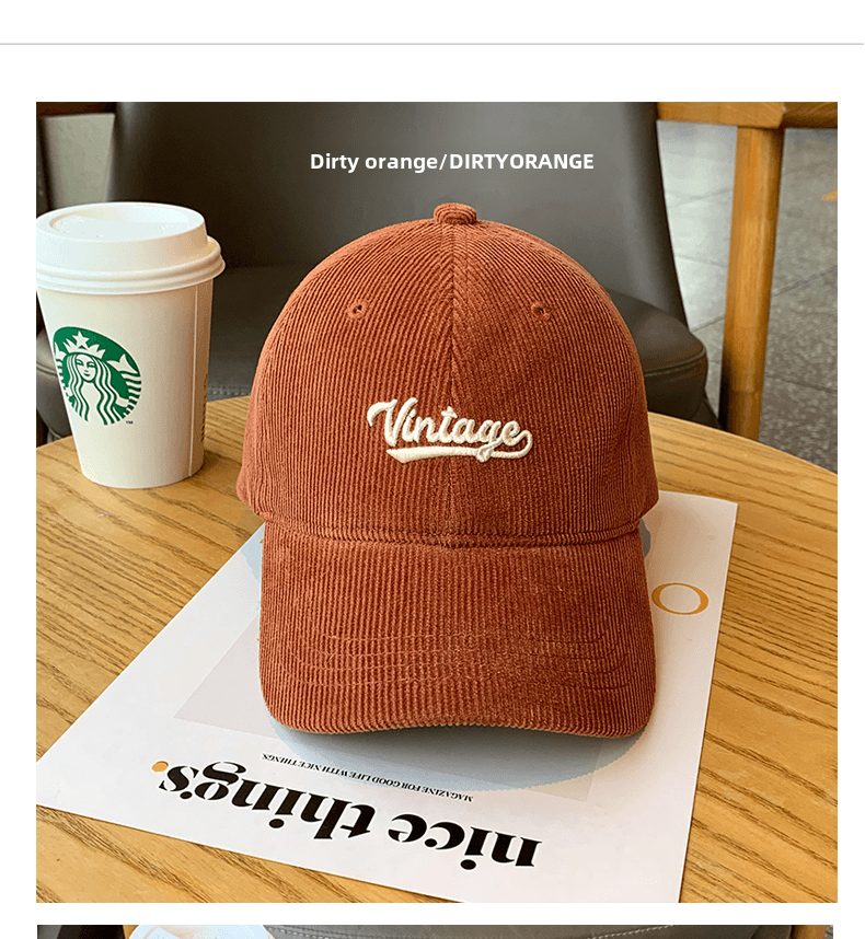 キャップ　メンズ　おしゃれ　コーデュロイ　ベースボールキャップ