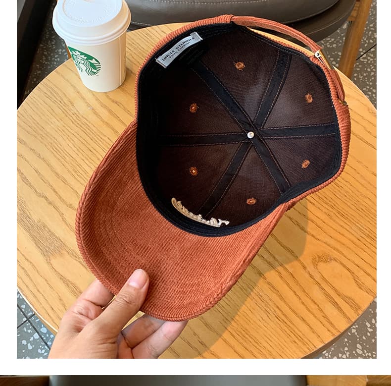 キャップ　メンズ　おしゃれ　コーデュロイ　ベースボールキャップ