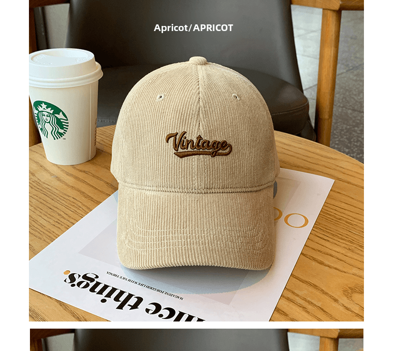 キャップ　メンズ　おしゃれ　コーデュロイ　ベースボールキャップ